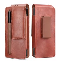 TECH CIRCLE for Samsung Galaxy Z Fold 4 2022 Business Case, PU Leather Handbag with Belt Clamp S Pen Holder Shockproof Full Body Protective nti-drop Shell for Samsung Z Fold 4 7.6", Brown