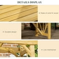 thumbnail image 4 of Outsunny Patio Wooden Bench, Outdoor Bench for Vines/Climbing Plants, Light Brown, 4 of 7
