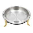 thumbnail image 5 of 28cm Round Dining Stove Chafing Dish Food Warmer without Ears Stainless Steel, 5 of 22