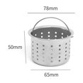 thumbnail image 2 of 2 uds cesta de drenaje para fregadero de cocina solamente, cesta de 3 pulgadas para reemplazo de colador de fregadero de cocina, taza profunda con asa, acero inoxidable, 2 of 5