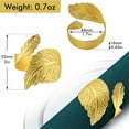 thumbnail image 3 of Set Of 6 Leaf-Shaped Napkin Rings, Open Design Napkin Holders For Easy Installation And Secure Napkin Fixing, Elegant Decorative Tableware For Dining Tables At Parties Weddings, 3 of 6