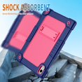 thumbnail image 4 of FIEWESEY Case For Walmart onn 11 core Tablet 2026 Model 36018341 / For Walmart Onn. 11" Tablet Pro 2024 Hybrid Soft Silicone Cover Adjustable Shoulder Strap Built in Kickstand Pen Holder(NavyPink), 4 of 6