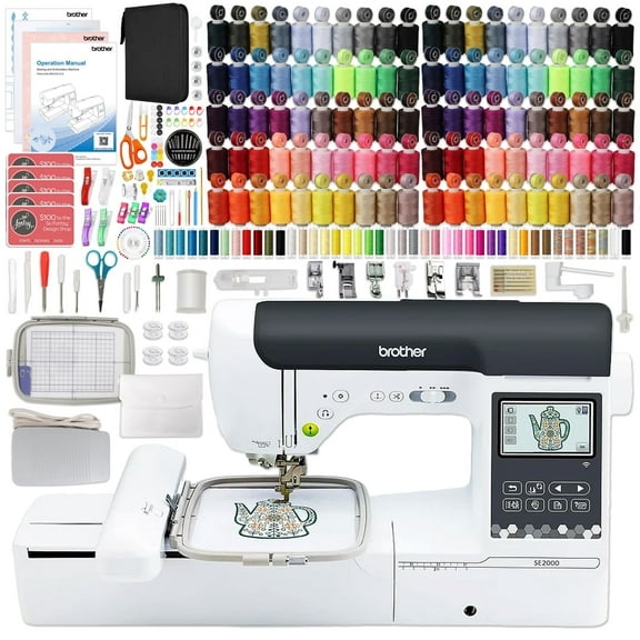 Brother SE2000 Embroidery & Sewing Machine w/ Deluxe Sewing Bundle