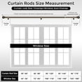 thumbnail image 6 of Bronze Curtain Rods for Windows 30 to 56 Inch, Adjustable Heavy Duty 1" Diameter Decorative Curtain Rod with Matte Bronze Round Finials, Modern Easy Install Extendable Metal Drapery Pole Set, 6 of 14