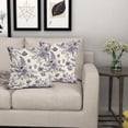 thumbnail image 6 of Purple Cream Flowers Pillow Covers 20x20 Inch 2 Packs Morden Purple Floral Throw Pillow Cover Spring/Summer Chinoiserie Decorative Cushion Cover for Patio Furniture Sofa Bedroom Indoor/Outdoor Party, 6 of 7
