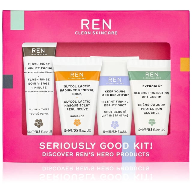 Kit de cuidado de la piel REN Clean Skincare Seriously Good 55 ml