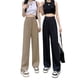 thumbnail image 5 of Pantalones anchos y elegantes de pierna ancha para mujer, traje adelgazante de cintura alta, primavera y verano, 5 of 6