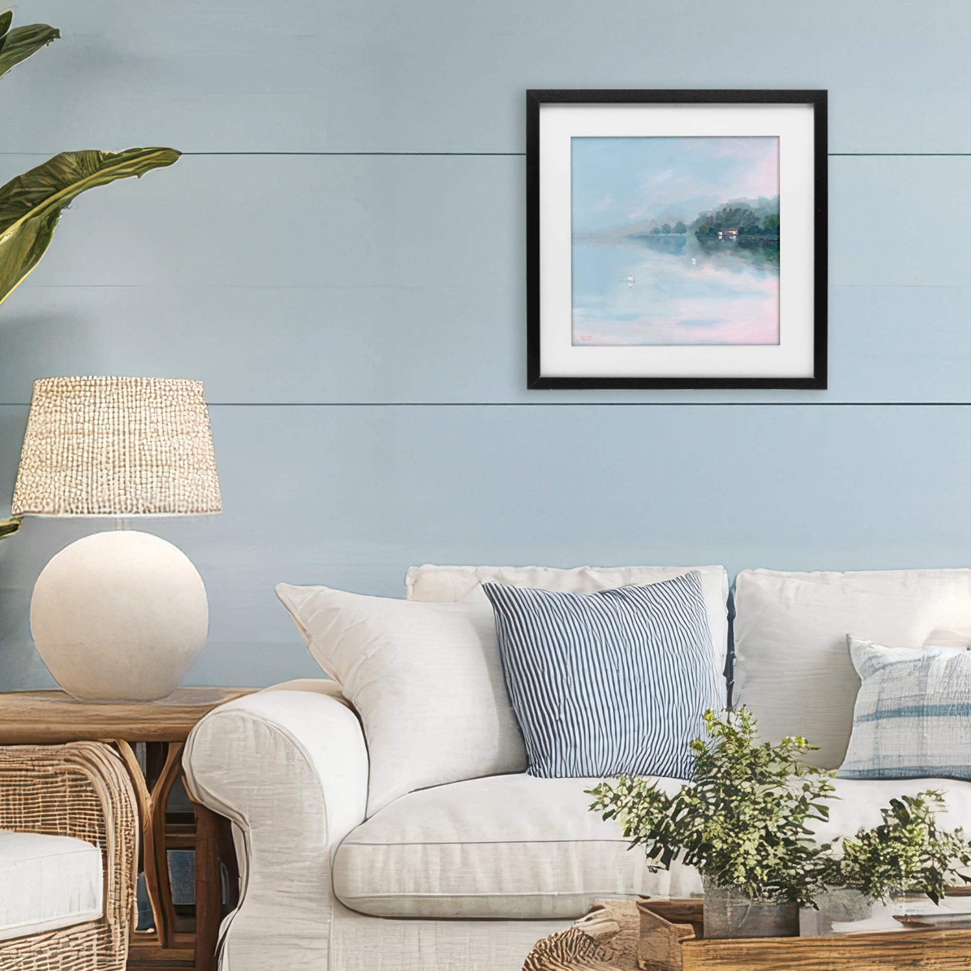 Stupell Industries Morning at Lake Windermere Black Framed Print Under Glass, design by Meredith Howse