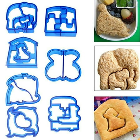 

5Pcs Cutter Mold Animal Shape Eco-friendly Silicone DIY Cartoon Pattern Baking Mold for Sandwich D