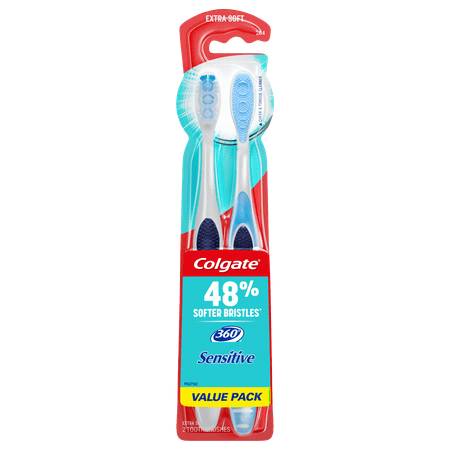 Colgate 360 Enamel Health Whitening Toothbrush, Extra Soft - 2 (Best Extra Soft Toothbrush)