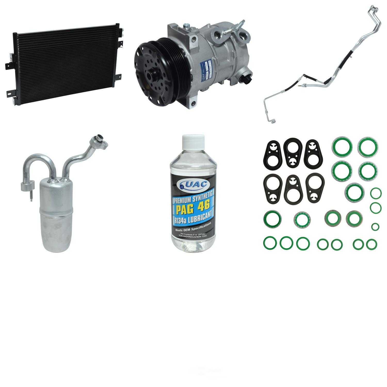 UAC A/C Compressor and Component Kit KT4931A for Automotive Air Conditioning Parts