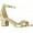 Gold, variant on Women Buckle Decor Chunky Heeled Sandals Elegant Summer Ankle Strap Sandals Chunky Heeled Ankle Strap Sandals Low Heeled Sandal