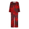 thumbnail image 5 of Ensembles d'Entraînement pour Femmes Imprimé Halloween Col Rond Manches Longues Ensemble de Pyjamas Confortable pour la Maison Ensemble de Sport Ensembles de Sueur pour Femmes 2 Pcs en Liquidation, 5 of 5