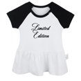 thumbnail image 1 of Limited Edition Funny Dresses For Baby, Newborn Babies Skirts, Infant Princess Dress, 0-24M Kids Graphic Clothes (Black Raglan Dresses, 6-12 Months), 1 of 4