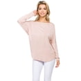 thumbnail image 2 of Women's Long Sleeve Surplice Open Back Top, CAMEL, M, 2 of 5