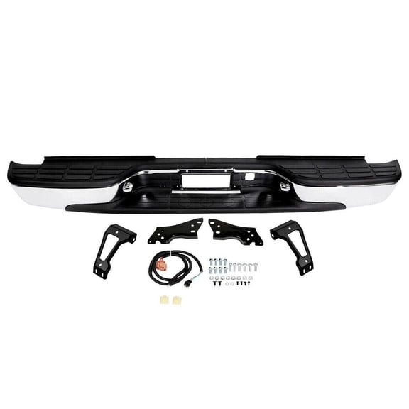 Complete - Chrome Rear Bumper For 1999-2007 Chevy Silverado GMC Sierra 1500 2500