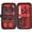 Red, variant on Hzzsbu Manicure Set 9pcs Nail Clippers Set Professional Nail Clippers Kit Pedicure Care Tools-Stainless Steel Grooming Tools for Travel