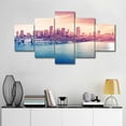 thumbnail image 1 of TISHIRON 5PCS Framed Canvas Wall Art Set,60"x32" Florida City with Bridge Landscape Canvas Art Decor, 1 of 7