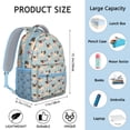 thumbnail image 6 of Pug and Love Heart Backpack for School,Cute School Bag,Schoolbag with Adjustable Shoulder Straps & Padded Back,15.3"x11"x6.7", 6 of 6