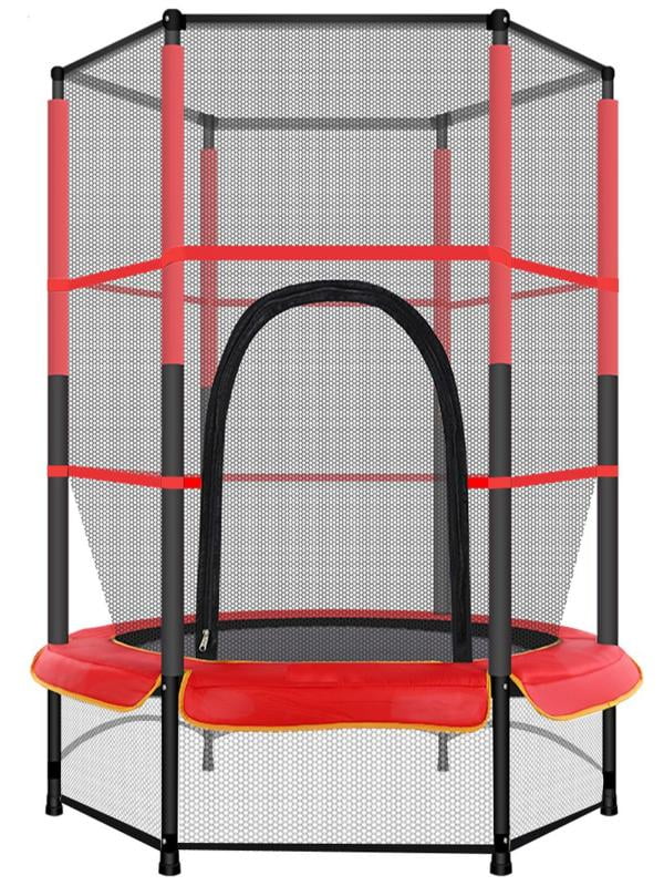 Oxodoi Trampoline 5 FT Outdoor Trampoline for Children and Adults, Safe Backyard Trampoline with Enclosure Net Ladder Pad Jumping Mat T-Hook Rain Cover, Including All Accessories
