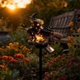 thumbnail image 5 of Halloween Solar Garden Lights, Flying Witch Stake Lamp Outdoor Waterproof Auto On/Off Purple LED Yard Decor for Lawn Pathway Party Resin, 5 of 7