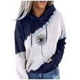 thumbnail image 3 of Vedolay Women 2023 Sweatshirt Hoodies for Women 2023 Oversized Hoodies Casual Pullover Fall Fashion 2023 Sweatshirts,Blue XXL, 3 of 4