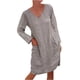 thumbnail image 1 of Vestidos Para Mujer Vestidos de Otoño Trendy Erogenous Solid Cold Shoulder Manga Larga Con Cuello en V Vestido Regular Odeerbi  ODB132167, 1 of 8