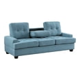 thumbnail image 4 of Lexicon Dunstan Textured Fabric Upholstered Sofa in Blue, 4 of 9