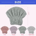 thumbnail image 3 of Vocoste Charcoal Fiber Hair Drying Towel Dry Cap for After Bath Drying Hair Gray, 3 of 6