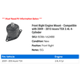 thumbnail image 2 of Front Right Engine Mount - Compatible with 2009 - 2013 Acura TSX 2.4L 4-Cylinder 2010 2011 2012, 2 of 2