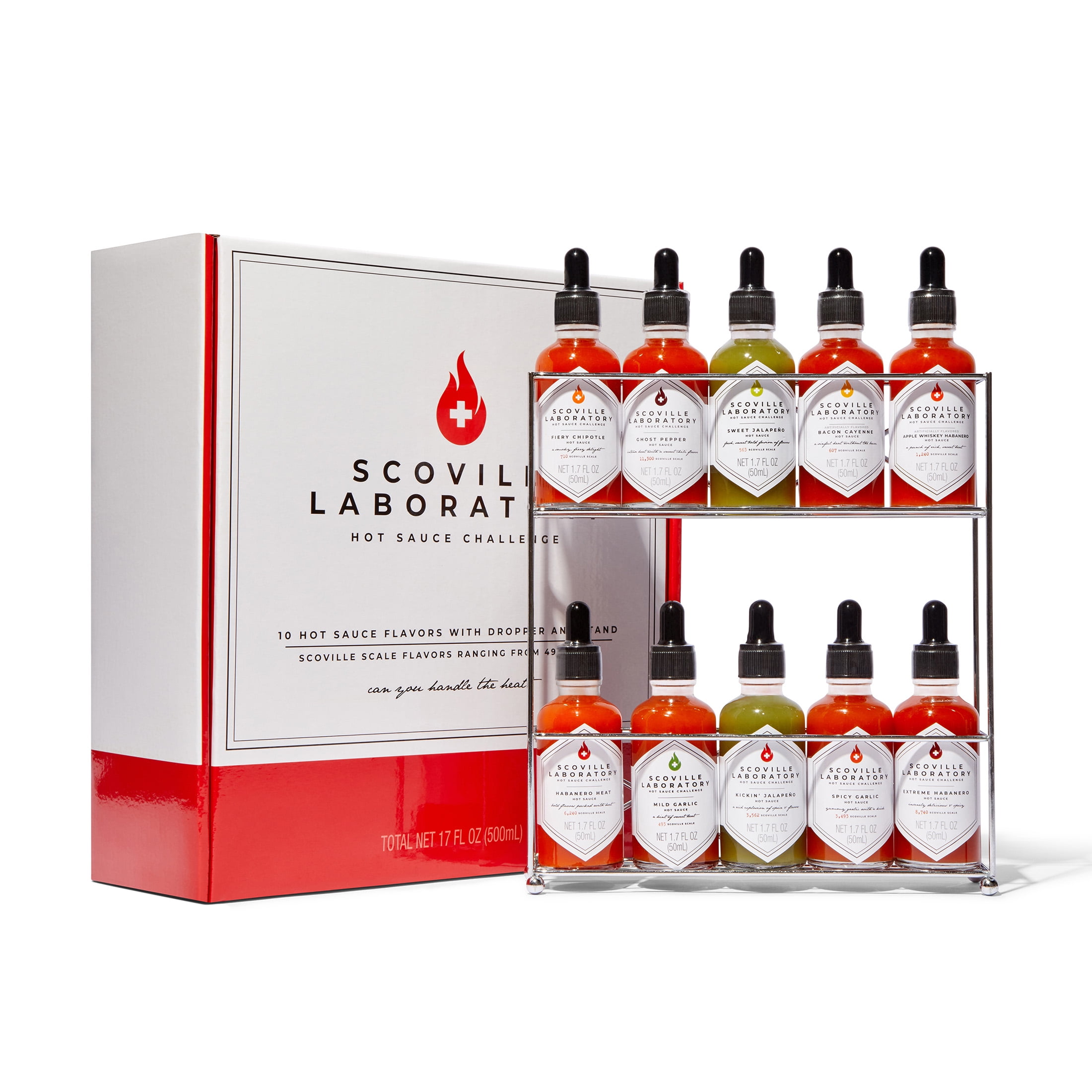 Thoughtfully Gourmet, Scoville Laboratory Hot Sauce Challenge Gift Set, Set  of 10 - Walmart.com