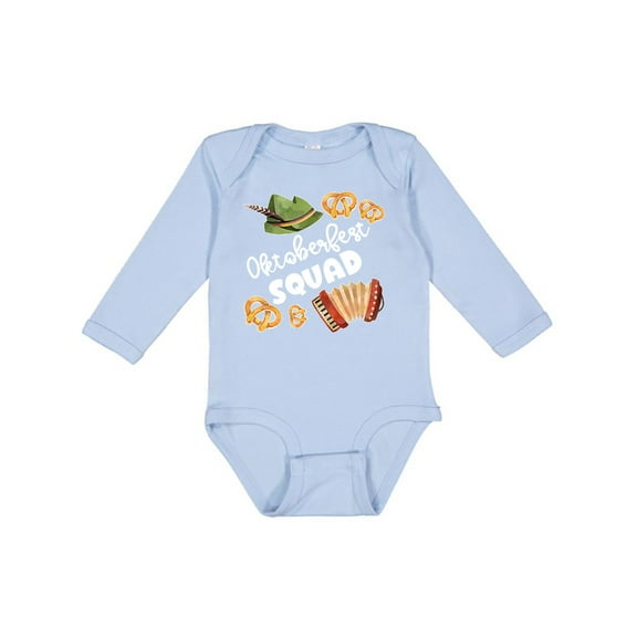 Inktastic Oktoberfest Squad Hat, Accordion, Pretzels Boys or Girls Long Sleeve Baby Bodysuit