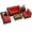Red, variant on Gymax Set Of 7 Furniture Set w/32'' Fire Pit Table & Propane Tank Cover Outdoor Red