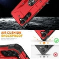 thumbnail image 2 of for Samsung Galaxy S25 Plus Case with Invisible Ring Stand, Military Grade Drop Protection Support Car Mount Holder, Heavy Duty Shockproof Phone Cover for Samsung Galaxy S25 Plus, Red, 2 of 8