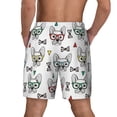 thumbnail image 4 of Uemuo Cute French Bulldog Pattern Mens Swim Trunks Quick Dry Board Shorts with Mesh Lining, Stretch Beach Shorts Quick Dry No-Chafing Board Shorts-3X-Large, 4 of 9