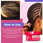 Esha Slick N Slay Braiding Gel – 2-in-1 Ultra Extreme Hold Gel for Locs, Twists & Edges – Hydrating, Conditioning & Shining – Apple, 17 Fl Oz