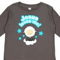 thumbnail image 4 of Inktastic Jesus Loves Me Cute Lamb and Stars Boys or Girls Long Sleeve Toddler T-Shirt, 4 of 5
