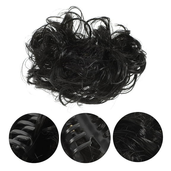 Masteelf Ladies' Hair Clip 2Pcs Curly Bun 5.1X3.9in for Girls Dance Party