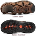 thumbnail image 6 of Rumpra Men’s Closed Toe Sport Sandals, Lightweight Leather Outdoor Hiking Water Shoes, 6 of 8
