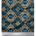 thumbnail image 1 of Soimoi Brown polyester Crepe Fabric Check & Geometric Decor Fabric Printed Yard 52 Inch Wide, 1 of 5