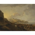 thumbnail image 2 of Richard Wilson 14x12 Gold Ornate Wood Frame and Double Matted Museum Art Print Titled - Dover (1746 - 1747), 2 of 4