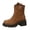 Brown, variant on Ankle Chelsea Boots for Women Platform Chunky Block Heel Metal Decor Short Fashion Booties Suede Outdoor Non Slip Shoes Size 6‑9