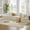Cream White Curved Cloud Couch, variant on JARCLIC 2 Pack Premium Latex Bed Pillows with Removable Cover Breathable Anti-Bacterial Support Pillows for Sleeping, White
