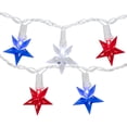 thumbnail image 2 of Northlight LED Patriotic Stars String Light Set - 7.25ft - White Wire - 10ct, 2 of 9