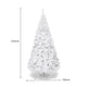 thumbnail image 3 of Costway 2,1m Árbol de Navidad con Base Metálica Material PVC Abeto Artificial Blanco para Hogar Fiesta, 3 of 7