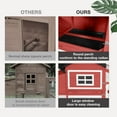 thumbnail image 3 of MEDEHOO Chicken Coop Expandable Chicken House for Outdoor with Wheels Nesting Box, Leakproof Pull-Out Tray & UV-Resistant Roof Panel, Red, 3 of 8