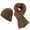Brown, variant on Glisme Hat Scarf Set Women'S Winter Warm Solid Color Woolen Knitted Hat And Scarf 2 Piece Set For Cycling Skiing Brown