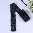 thumbnail image 4 of EeaseMX Cinturón adhesivo de malla con diamantes de imitación negros y azules para vestido de dama de honor, cadena decorativa de diamantes., 4 of 7