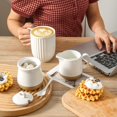 thumbnail image 3 of Hasense Ceramic Sugar and Creamer Set, Sugar Bowl with Lid and Spoon, Cream Pitcher, Cute Coffee Serving Set for Wedding Gift and Home Decor, Dishwasher Safe, White, 3 of 7
