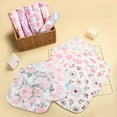 thumbnail image 3 of 12-Pack 2-in-1 Baby Bibs & Burp Cloths Set, 3-Layer Design, Large Size, Super Absorbent, 100% Organic Cotton, Soft & Comfortable, 3 of 8